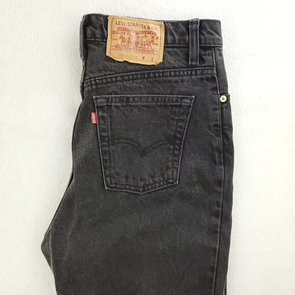 Levi's XX 512 Vintage High Waisted Jeans 90s Black Taper 17512 Women "11" 30x32 - Picture 11 of 12